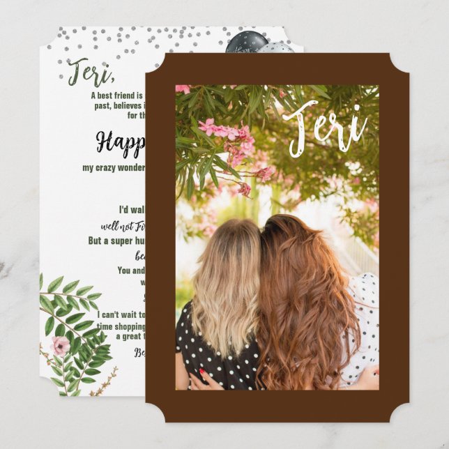 Best Friends Forever Happy Birthday Card (Front/Back)