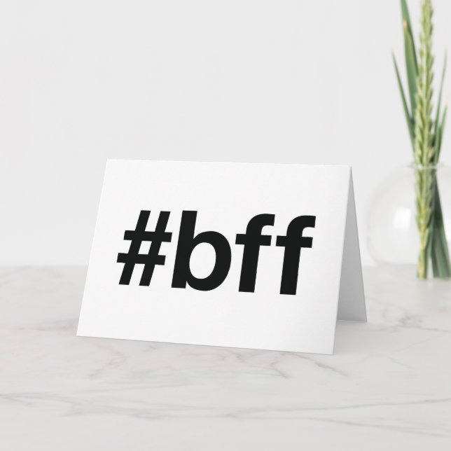 BEST FRIENDS FOREVER Hashtag Card (Front)