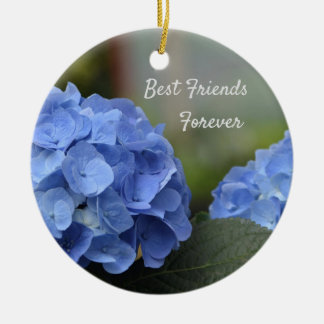 Best Friends Forever Hydrangeas Ceramic Ornament