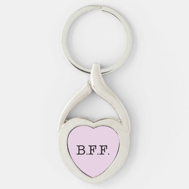 Best Friends Forever Lilac Brackground Key Ring (Front)