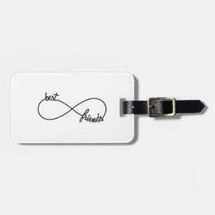 Best friends forever luggage tag