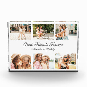 Best Friends Forever modern personalised collage Photo Block