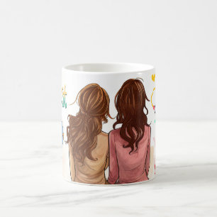 Best Friends Forever mug with Cute Cartoon Kids
