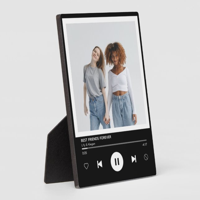 Best Friends Forever Music Player Photo Keepsake Plaque (Side)