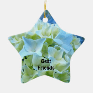 Best Friends Forever Ornament Blue Hydrangeas