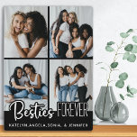 Best Friends Forever Personalised 4 Photo Collage Plaque<br><div class="desc">Celebrate your best friend and friendship with a custom photo collage best friends notebook. Whether it's a birthday, Christmas, or Friendsgiving this best friends notebook is a wonderful gift that will be treasure for years to come. Personalised with 4 of your favourite friend photos and names. COPYRIGHT © 2020 Judy...</div>