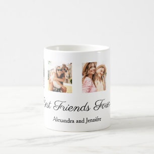 Best friends forever personalised photo collage coffee mug