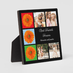 Best friends forever personalised photo collage plaque
