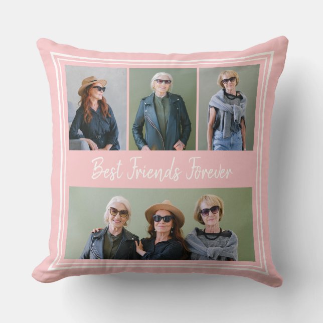 Best Friends Forever Personalised Photo Cushion (Front)