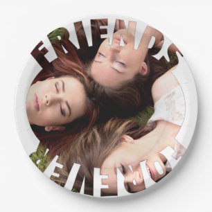 Best friends forever personalised photo paper plate