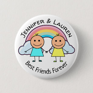 Best Friends Forever Personalized 6 Cm Round Badge