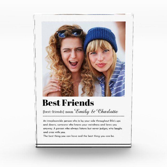 Best friends forever photo block, Bestie display Block (Front)