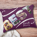 Best Friends Forever Photo Collage BFF Gift Accent Decorative Cushion<br><div class="desc">This photo collage pillow features letter templates for four photographs of you and your best friends. Text reads BEST friends forever, making this the perfect holiday, end of the year gift for your besties. A thoughtful gift for friends at graduation or who are going away to college as a way...</div>