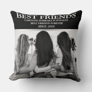 Best Friends Forever Photo Collage Friendship  Cushion
