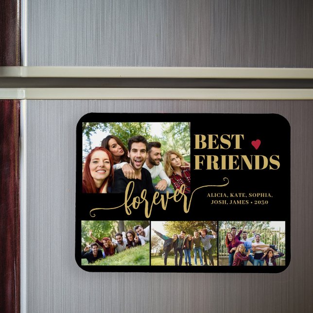 Best Friends Forever photo collage personalised Magnet (Creator Uploaded)