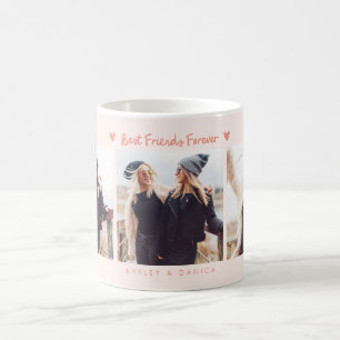 Best Friends Forever Photo Multi Photo Peach  Coffee Mug