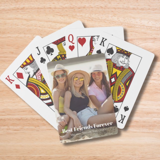 Best Friends Forever Photo Names Playing Cards (Creator Uploaded)