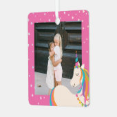 Best Friends Forever Pink Magical Unicorn Photo Metal Tree Decoration (Front Left)
