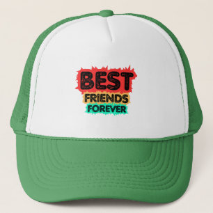 BEST FRIENDS FOREVER RETRO FRIENDS, FRIENDSHIP TRUCKER HAT