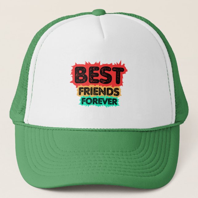 BEST FRIENDS FOREVER RETRO FRIENDS, FRIENDSHIP TRUCKER HAT (Front)