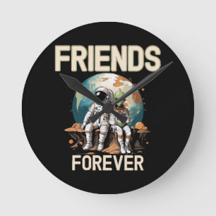 Best Friends Forever Round Clock