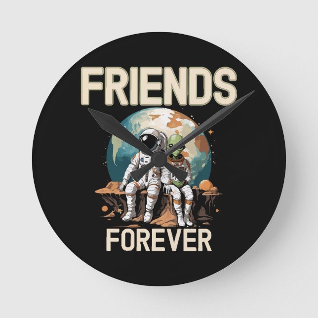 Best Friends Forever  Round Clock (Front)