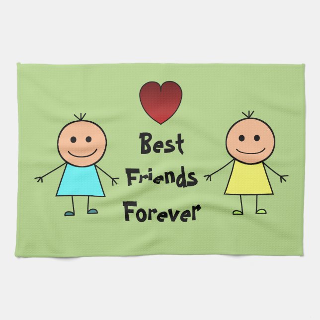 Best Friends Forever Tea Towel (Horizontal)