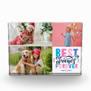 Best Friends Forever White Script Photo Block