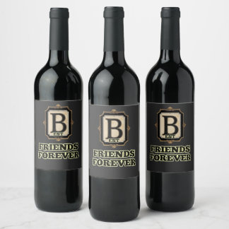 BEST FRIENDS FOREVER WINE LABEL