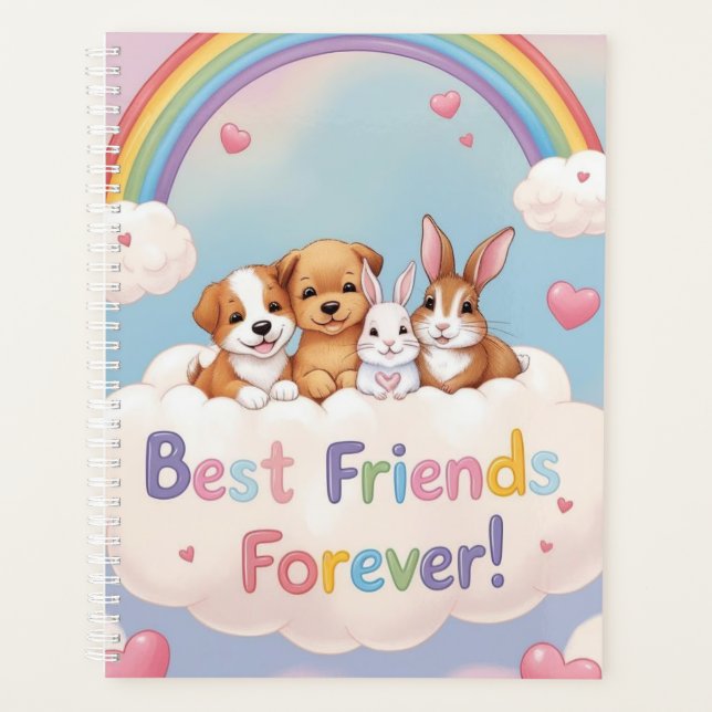 Best Friends Forever with Cute Cats Planner (Front)
