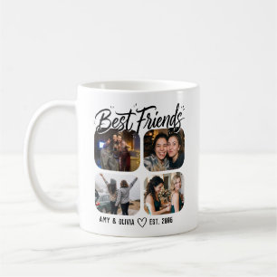 Best Friends Four Photo Collage Coffee Mug