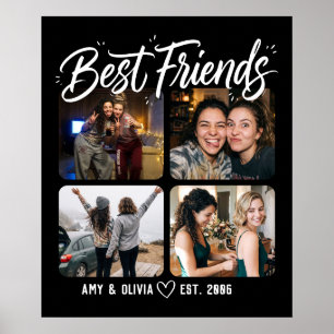 Best Friends Four Photo Collage Poster