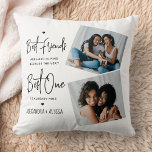 Best Friends Friendship Quote Friend Photo Cushion<br><div class="desc">Celebrate your best friend and friendship with a custom photo keepsake pillow. Whether it's a birthday or Christmas , this best friends pillow is a wonderful gift that will be treasure for years to come. Quote : " Best Friends are hard to find, because the very best one, is already...</div>