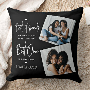 Best Friends Friendship Quote Personalized Photos Cushion