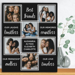 Best Friends Friendship Quote Unique Photo Collage Plaque