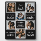 Best Friends Friendship Quote Unique Photo Collage Plaque (Front)