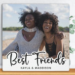 Best Friends Friendship White Photo Plaque<br><div class="desc">Celebrate your best friend and friendship with a custom photo keepsake plaque. Whether it's a birthday or Christmas , this best friends plaque is a wonderful gift that will be treasure for years to come. Personalised with your best friend photo and names. COPYRIGHT © 2020 Judy Burrows, Black Dog Art...</div>