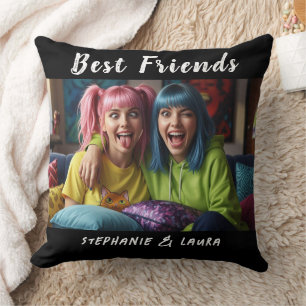 Best Friends Funny Colorful Hair Cushion