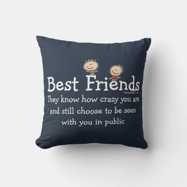 Best Friends Funny Poem Cushion (Front)