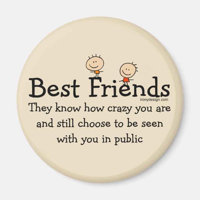 Best Friends Funny Poem Magnet (Front)