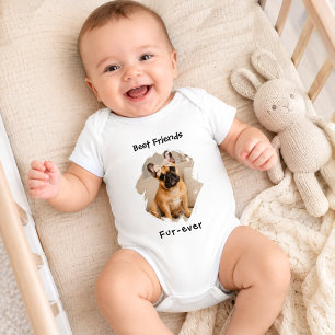 Best Friends fur-ever Dog Photo Baby Bodysuit