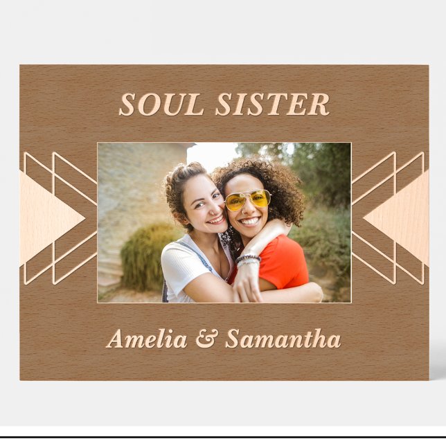 Best Friends Geometric Custom Wood Picture Frames (Creator Uploaded)