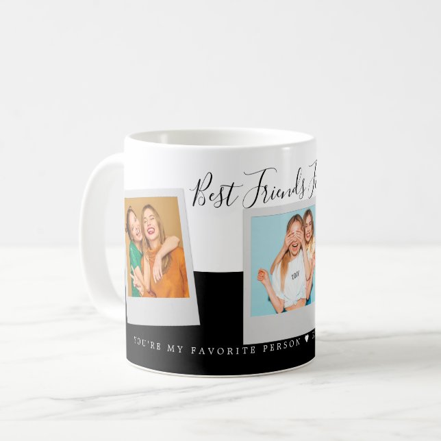  Best Friends Gift BFF Cute Bestie Photo Collage Coffee Mug (Front Left)