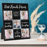 Best Friends Gift Friendship Poem Custom 5 Photo  Plaque<br><div class="desc">Celebrate your best friends with a custom photo collage plaque in a modern elegant design. This unique best friend picture frame keepsake is the perfect gift whether its a birthday, or Christmas. We hope your special best friends blanket will become a treasured keepsake for years to come. . Quote "...</div>
