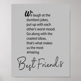 Best Friends Gift Ideas Poster