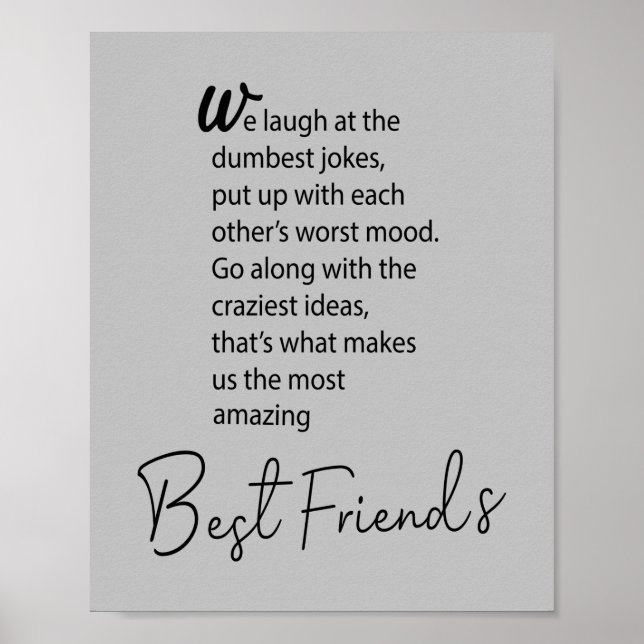 Best Friends Gift Ideas Poster (Front)