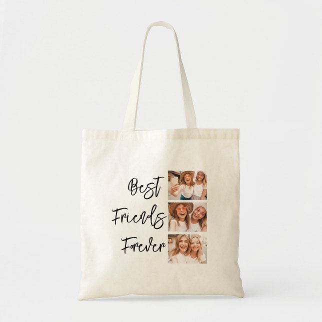 Best Friends Gift Photo Collage Tote Bag (Front)