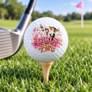 Best Friends Goose Girls just Wanna Have Fun Golf Balls