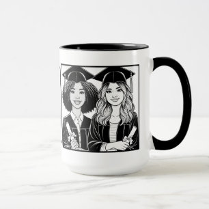 Best Friends Graduation Two-Tone Mug