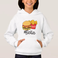 Best Friends Hamburger Fries Hoodie - Kids Besties